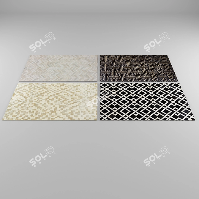 Luxury Shaggy Carpets 3D model image 2