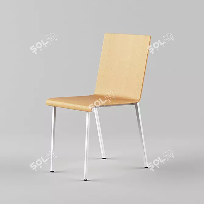 Stylish Kuadro Chair 3D model image 1