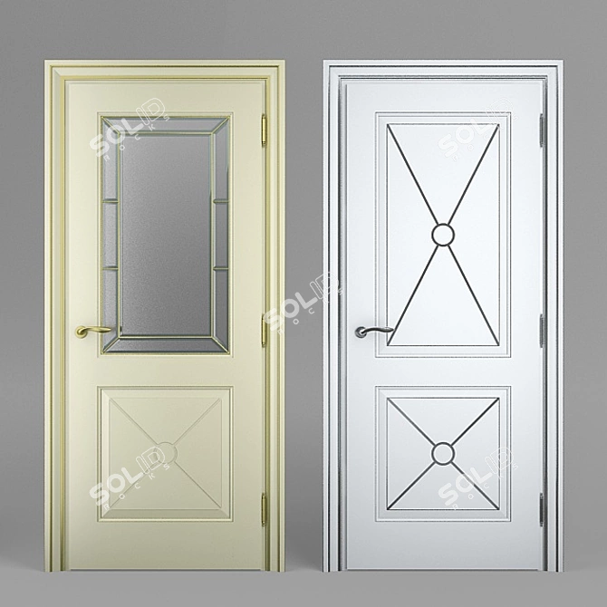 Elegant Interier Door: Model 11 3D model image 1