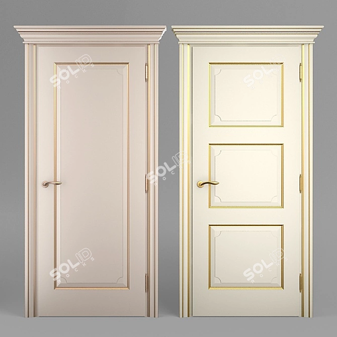 Elegance Collection: Interier Door 3D model image 1