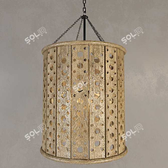 Elegant Rustic Pendant Lighting 3D model image 1