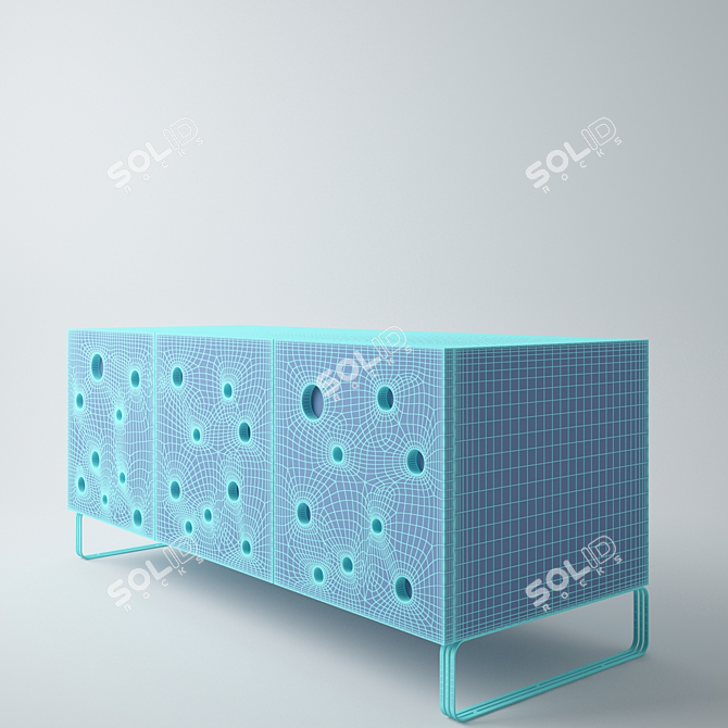 Dot Decor Dresser 3D model image 3