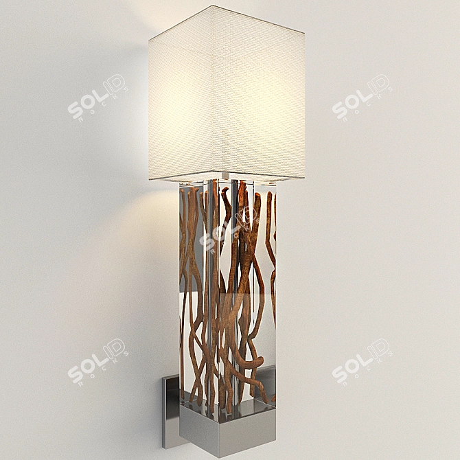 Icy Glow Acrylic Wall Lamp 3D model image 1