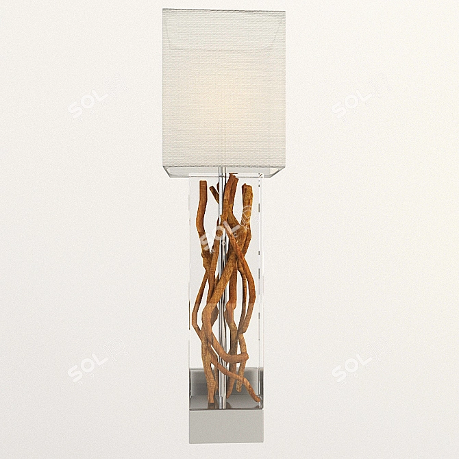 Icy Glow Acrylic Wall Lamp 3D model image 2