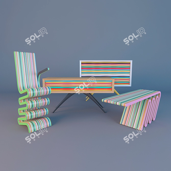 Elegant Hartley Furniture Collection 3D model image 1