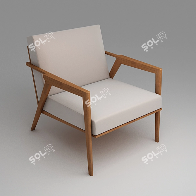 Sophisticated Holly Hunt Armchair 3D model image 1