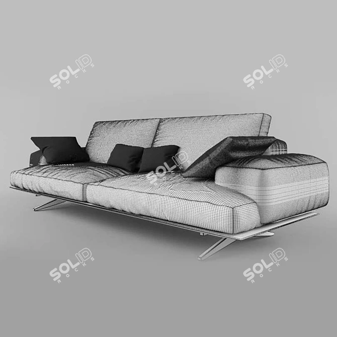 Title: Desiree's Platz Sofa: Elegant Minimalism 3D model image 2