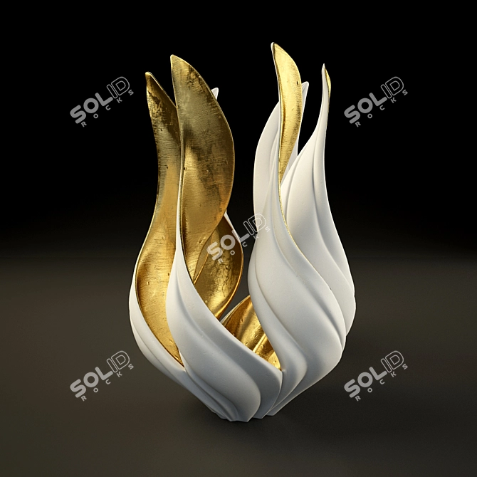 Elegant Glass Vase 3D model image 1