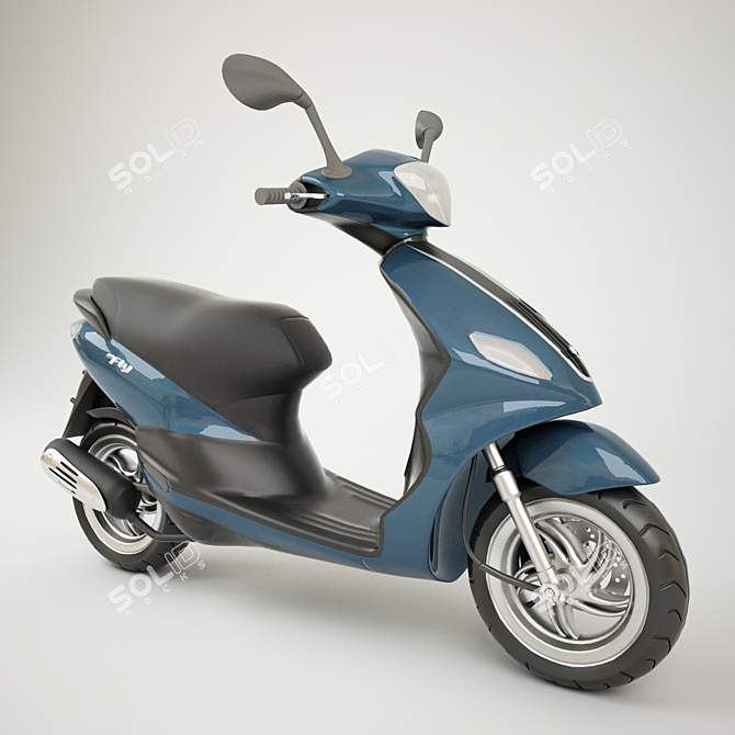 Sleek Piaggio Fly 125 3V 3D model image 1