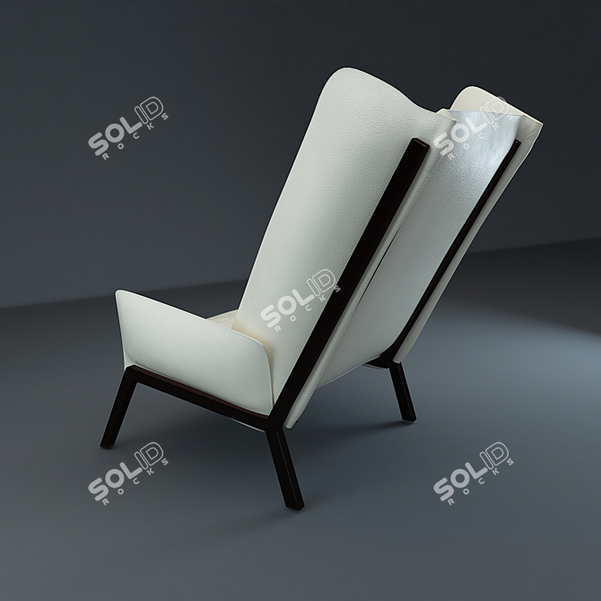 Elegant BEAU FIXE Armchair 3D model image 2