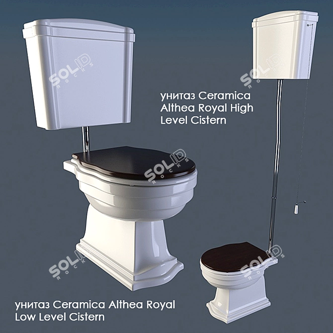 Althea Royal Toilet - Low & High Level 3D model image 1