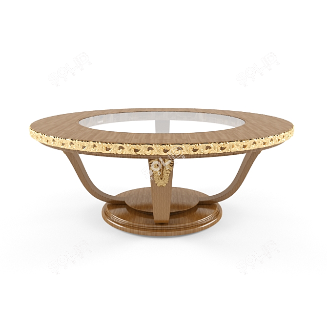  Modern Wooden Table 3D model image 1