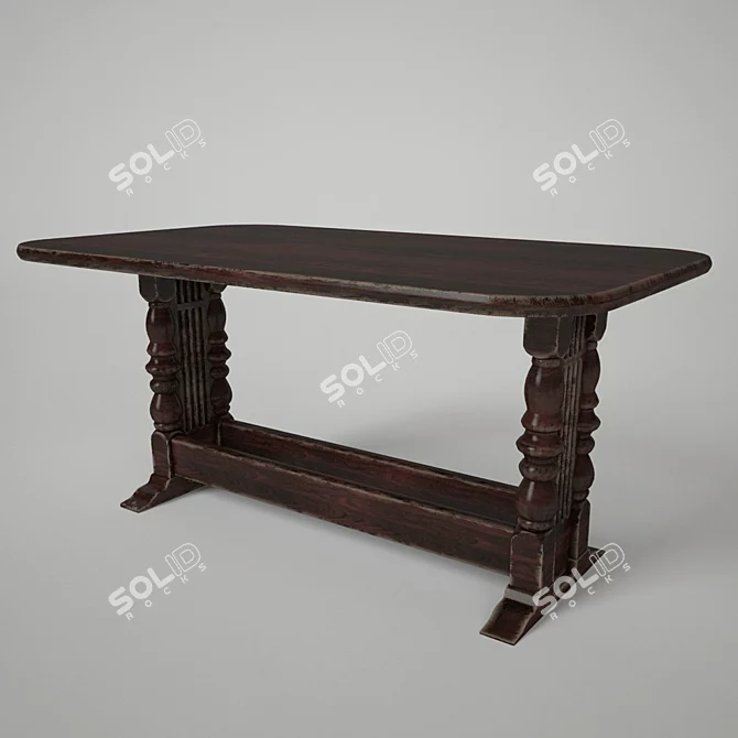 Elegant Richard Table 3D model image 1