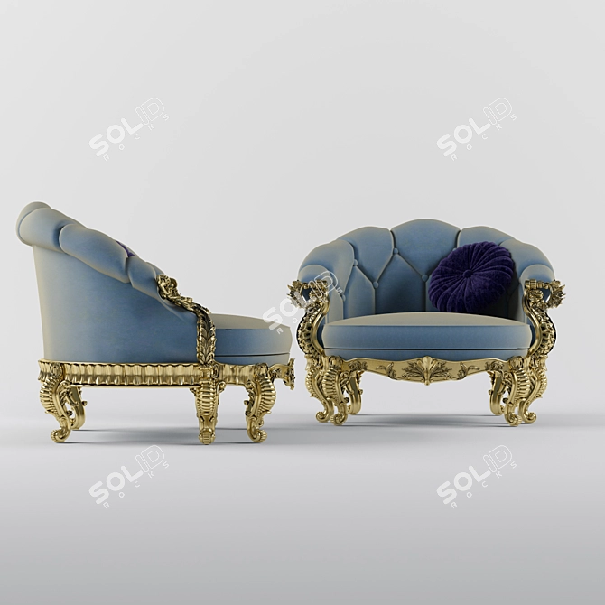 Regency Jumbo Armchair | 120x105x90 3D model image 2