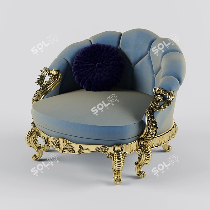 Regency Jumbo Armchair | 120x105x90 3D model image 3