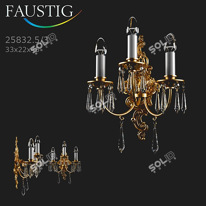 Elegant Faustig 25832.5 Chandelier 3D model image 1