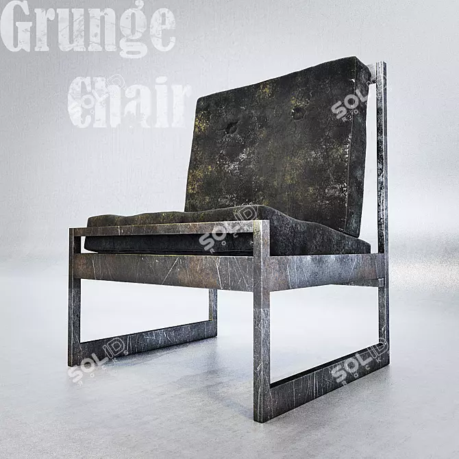 Vintage Grunge Chair 3D model image 1
