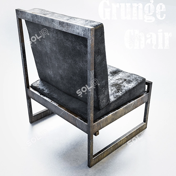 Vintage Grunge Chair 3D model image 2
