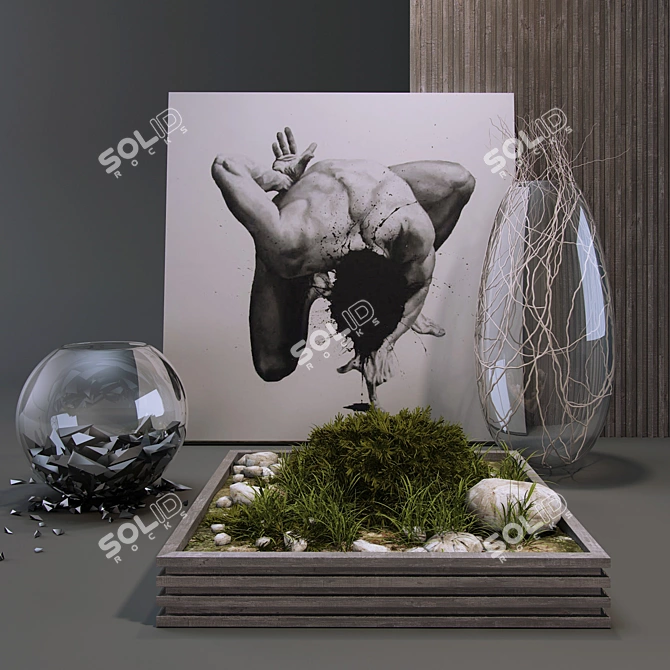 Modern Decorative Set 3D model image 1