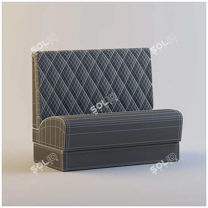 Prague Cafe Sofa: Comfort & Style 3D model image 2