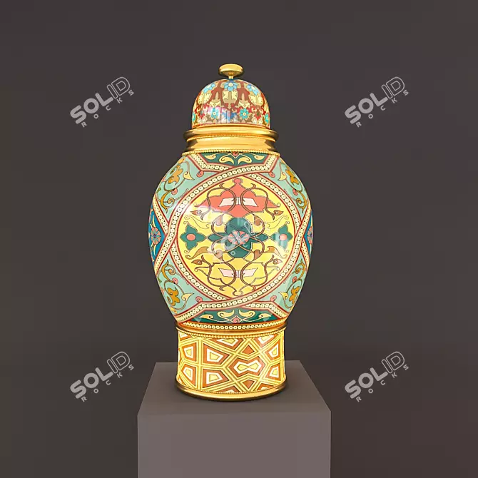 Eastern Elegance: Exquisite Vase 3D model image 1