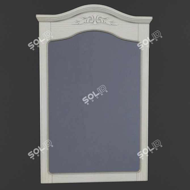 Elegant Francoise Wall Mirror 3D model image 1