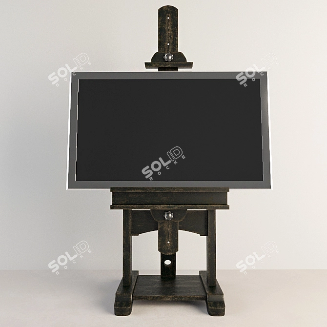 Sleek TV Easel Stand 3D model image 2