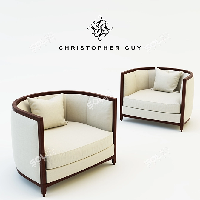 Elegant Christopher Guy MINERVA Table 3D model image 2