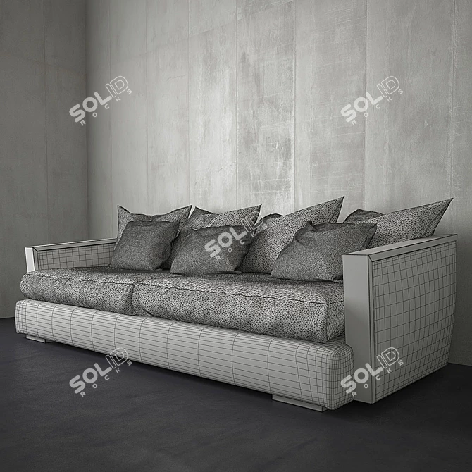 Elegant EGO Italian Sofa 3D model image 2