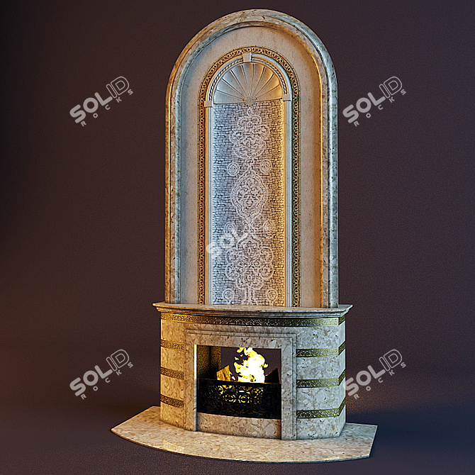 In-Wall Fireplace 3D model image 1