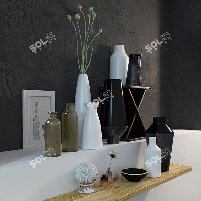 Handcrafted Carla Peters Vases 3D model image 1