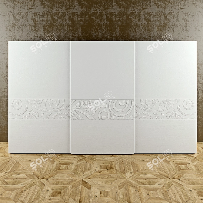 Benedetti Dune Geo: Sliding Door Wardrobe 3D model image 1