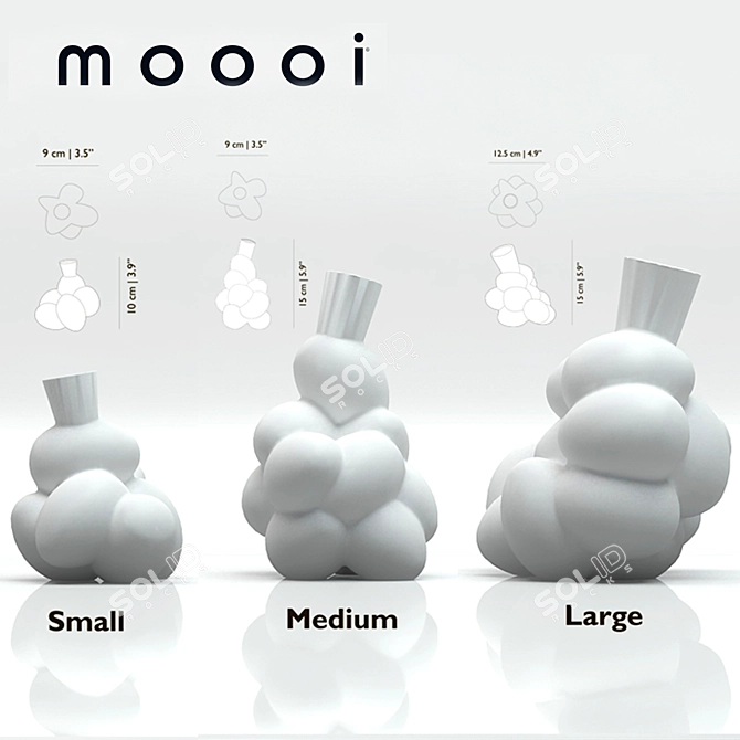 Elegant Egg Vase by MOOOI 3D model image 1