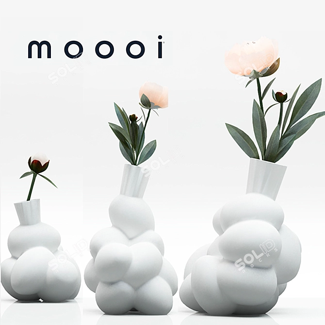 Elegant Egg Vase by MOOOI 3D model image 2