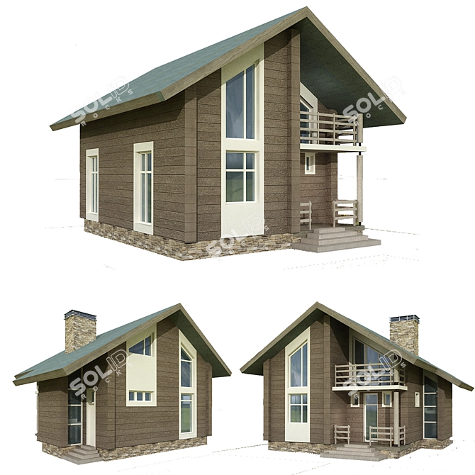 Title: Cozy Cottage Retreat 3D model image 1