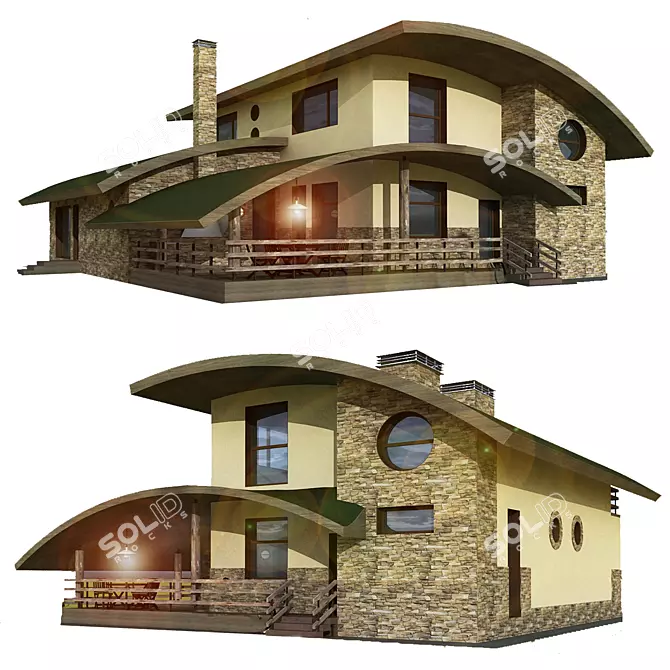 Peak Retreat Cottage 3D model image 1