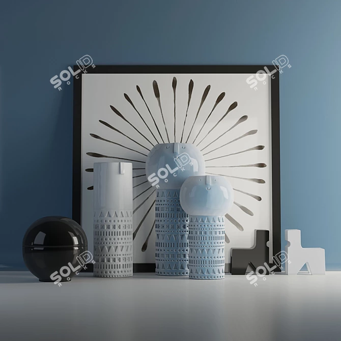 Corona Render Atelier Stella Vases 3D model image 1