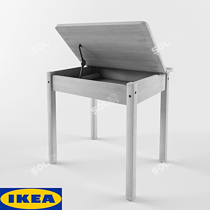 IKEA Sundvick Table: Storage and Style 3D model image 1