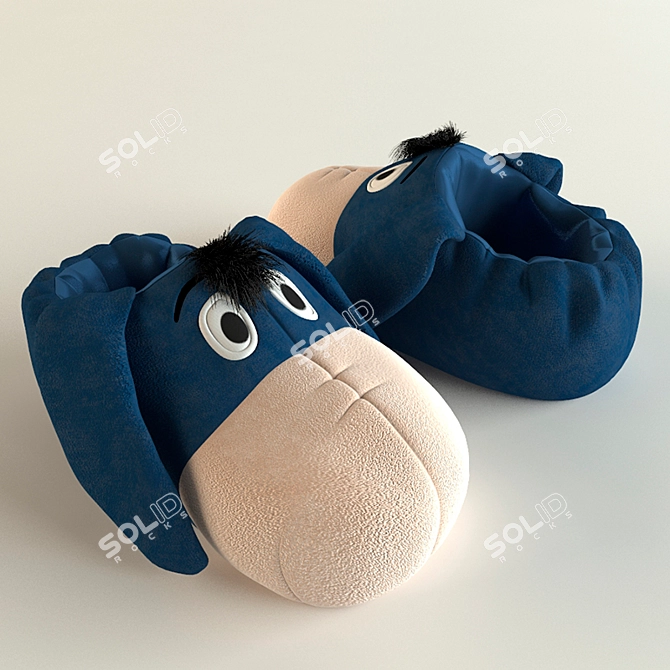 Cozy Comfort Slippers 3D model image 1