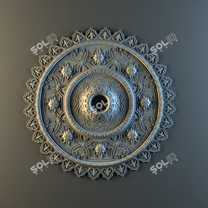 Eastern Style Ceiling Rosette 3D model image 1