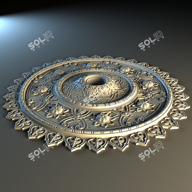 Eastern Style Ceiling Rosette 3D model image 2