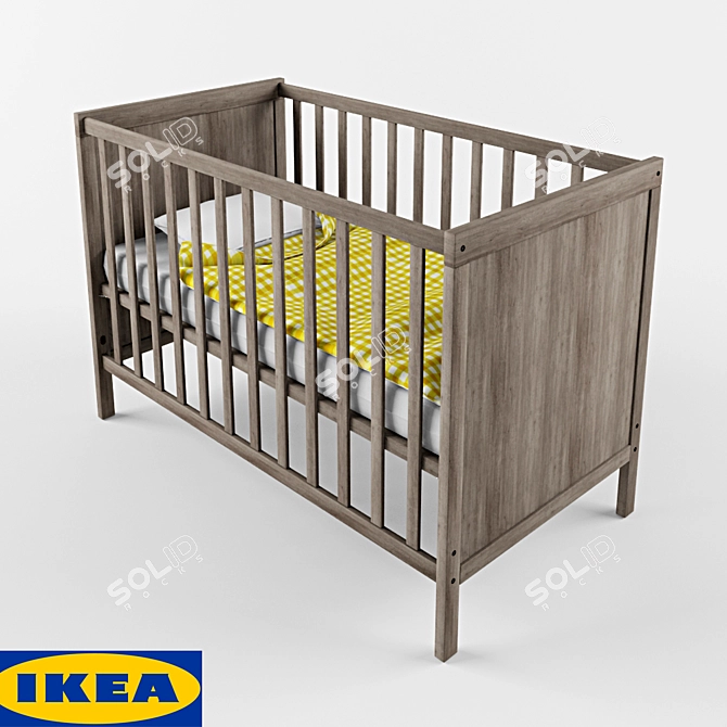  IKEA Sundvik Kids Bed & Drawers 3D model image 1