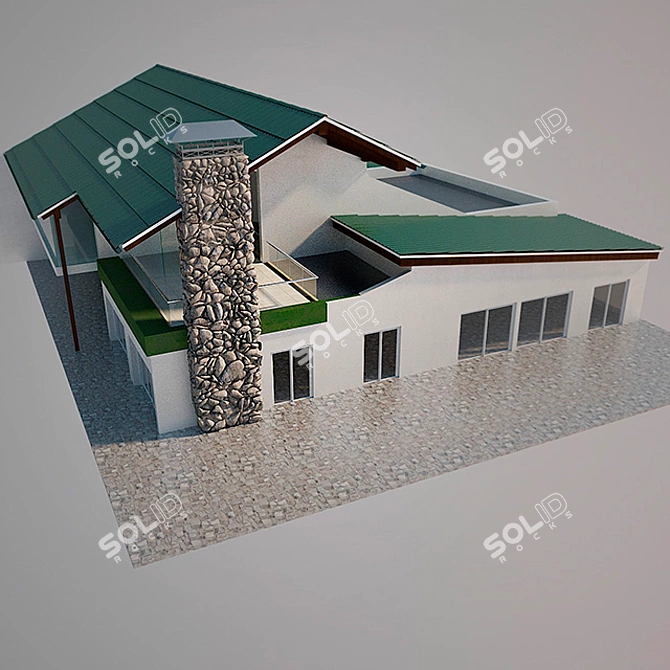 Bird's Paradise Cottage 3D model image 2