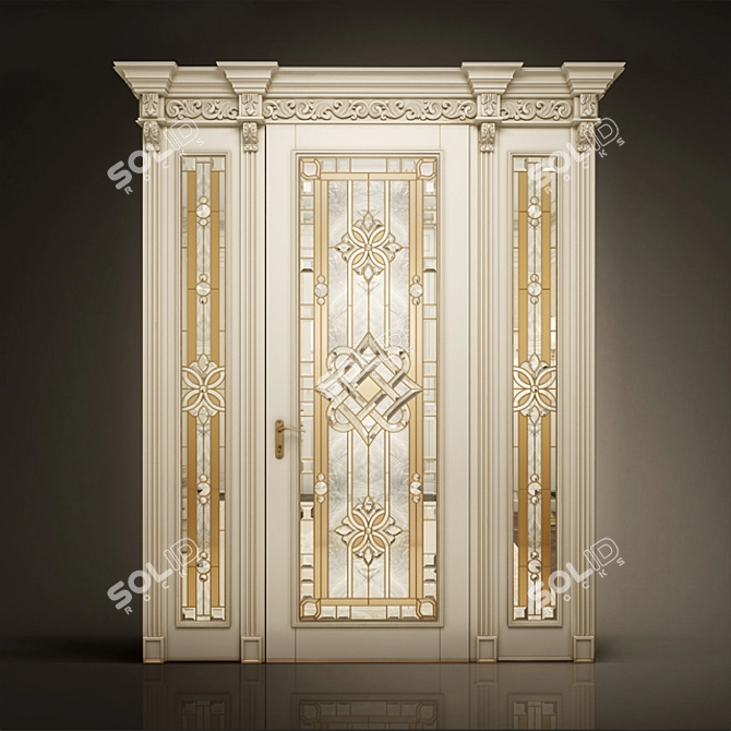 Classic Glass Door | Custom-Made Design 3D model image 1