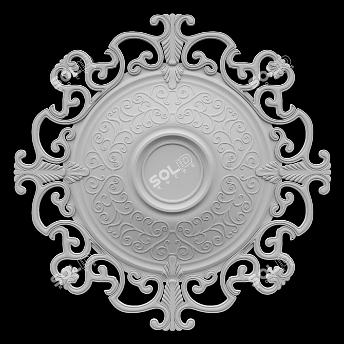 Classic Ceiling Rosette 3D model image 1