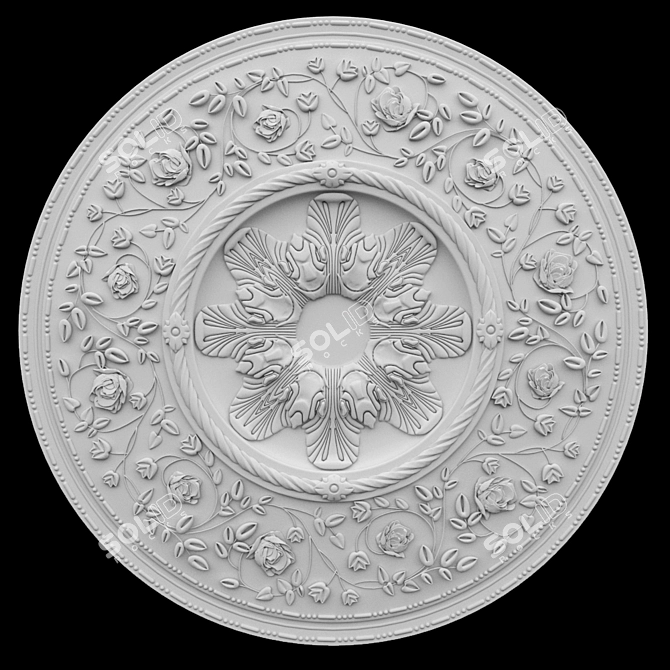 Classic Ceiling Rosette 3D model image 1