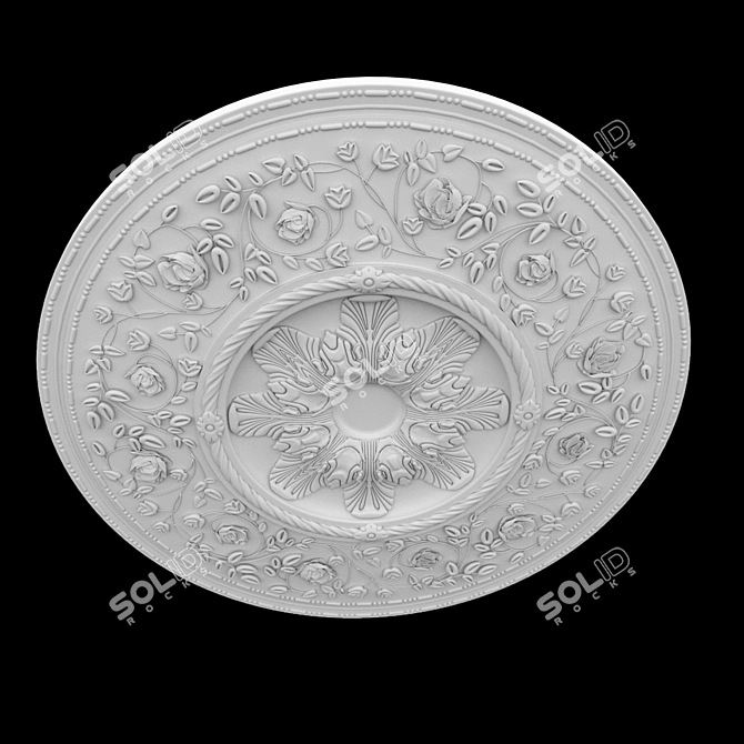 Classic Ceiling Rosette 3D model image 2