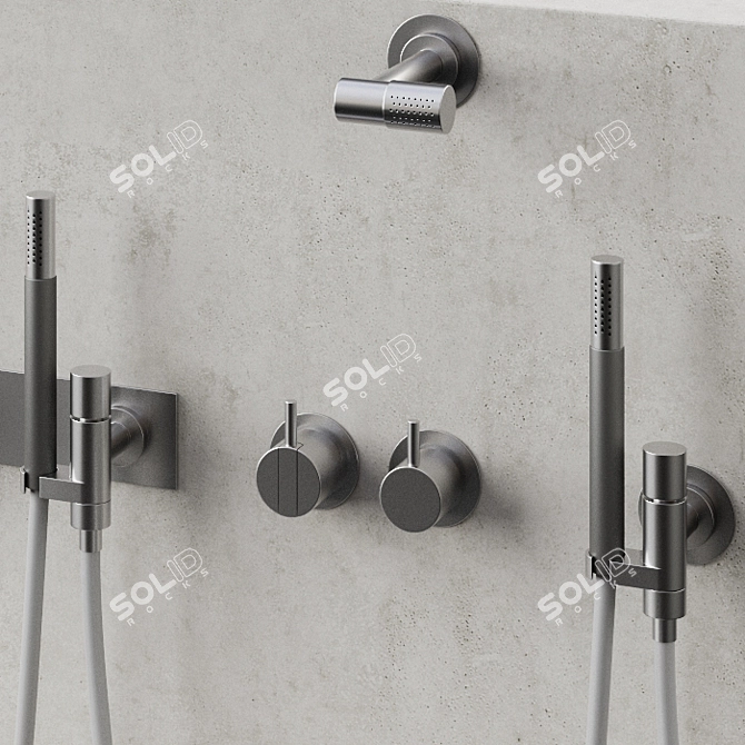 Vola Bathroom Components: Stylish & Durable Fixtures 3D model image 2