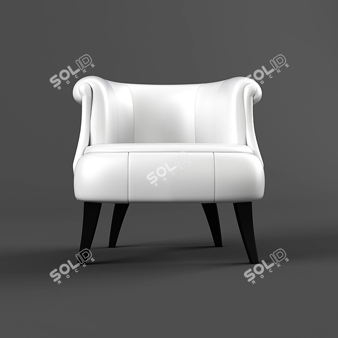 Elegant Comfort: S Club Chair 3D model image 2