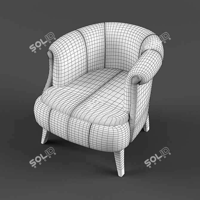 Elegant Comfort: S Club Chair 3D model image 3